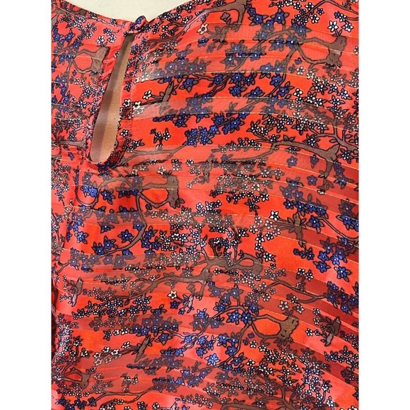 Free People Small Blouse Paisley Metallic Stripe Shirt Boho Hippie Peplum - Picture 8 of 10